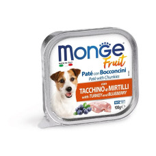Monge Dog Fruit Tacchino вологий корм з індичкою для собак, 100 гр