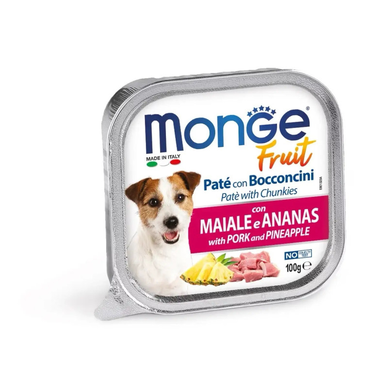 Monge Dog Fruit Maiale влажный корм со свининой для собак, 100 гр