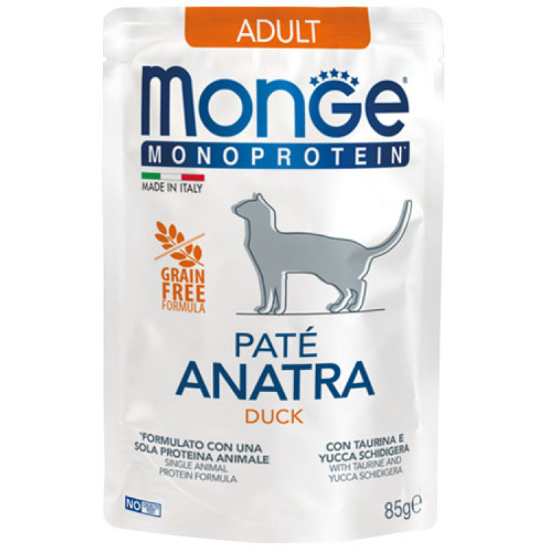 Monge Cat Wet Monoprotein Anatra влажный корм с уткой для котов 85 гр