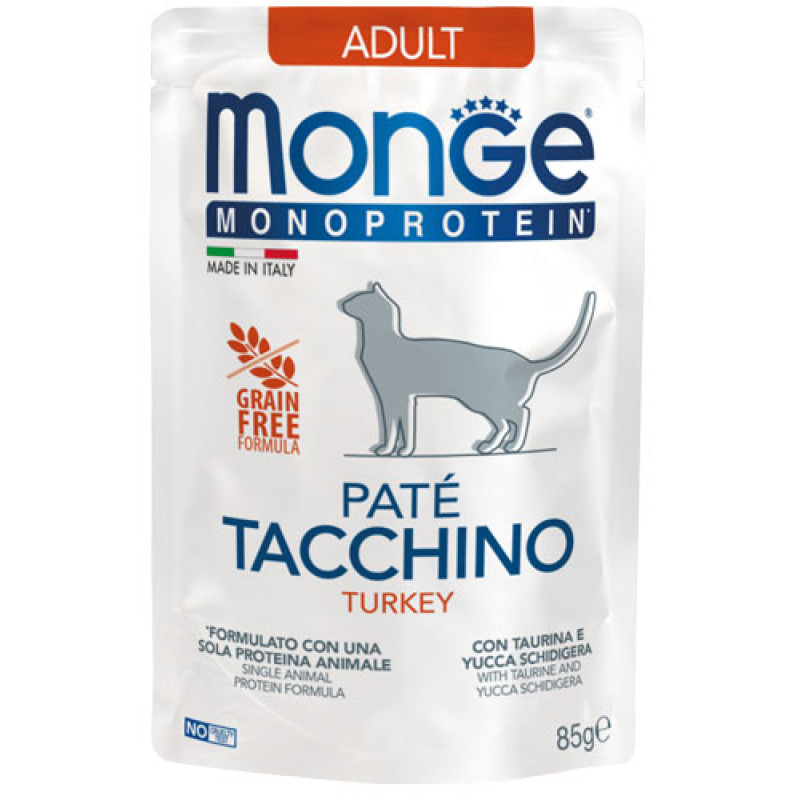 Monge Cat Wet Monoprotein Tacchino влажный корм с индейкой для котов 85 гр