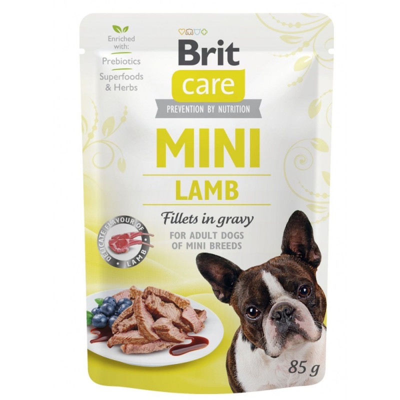 Brit Care Mini Fillets Lamb Gravy влажный корм с ягненком для собак малых пород, 85 гр