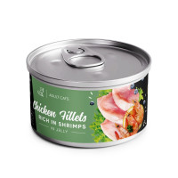 Savory Chicken Fillets Rich In Shrimp In Jelly For Adult Cats вологий корм для котів з куркою та креветками, 70 гр