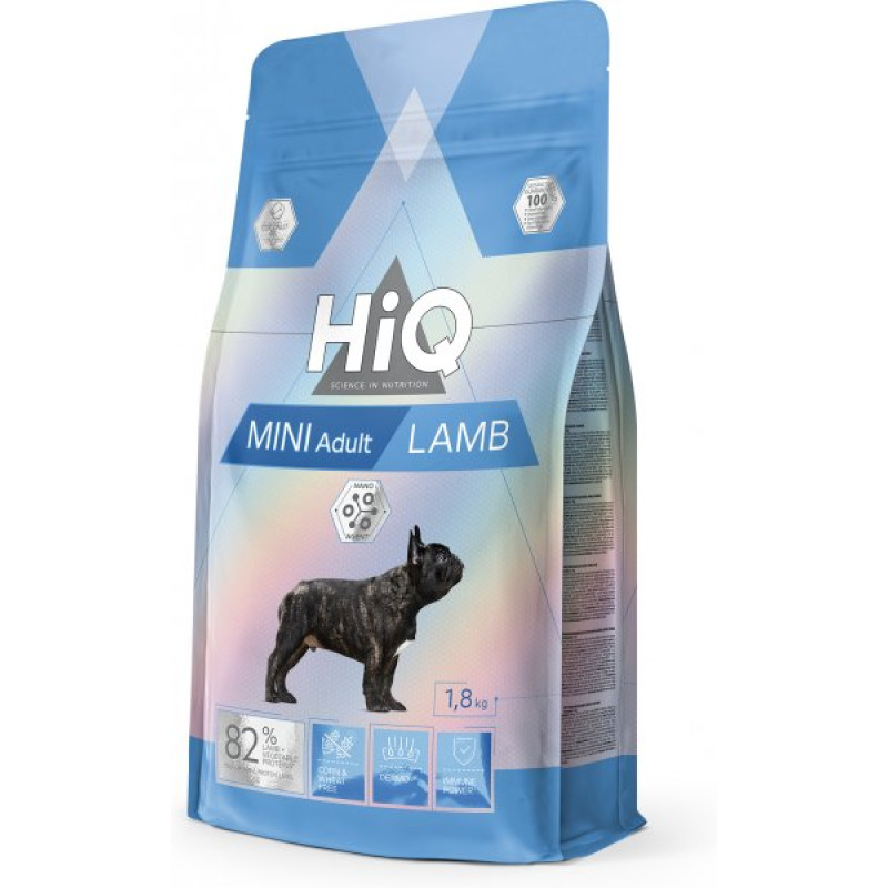 HiQ Mini Adult Lamb сухой корм с ягнятиной для собак малых пород 1.8 кг