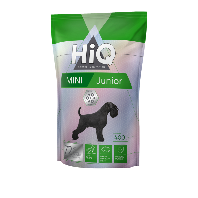 HiQ Mini Junior сухий корм з м'ясом птиці для юніорів дрібних порід 400 г
