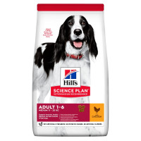 Hill's SP Canine Adult Medium Breed Chicken сухой корм с курицей для собак средних пород, 12+2 кг