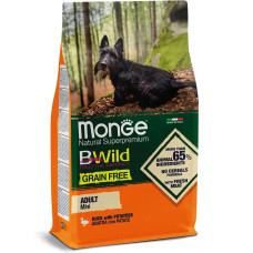 Monge BWild GF Mini Anatra сухий корм із качкою для собак дрібних порід, 15 кг
