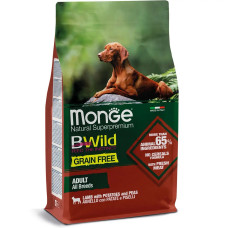 Monge BWild GF All Breeds Agnello сухой корм с ягнятиной для собак, 2.5 кг