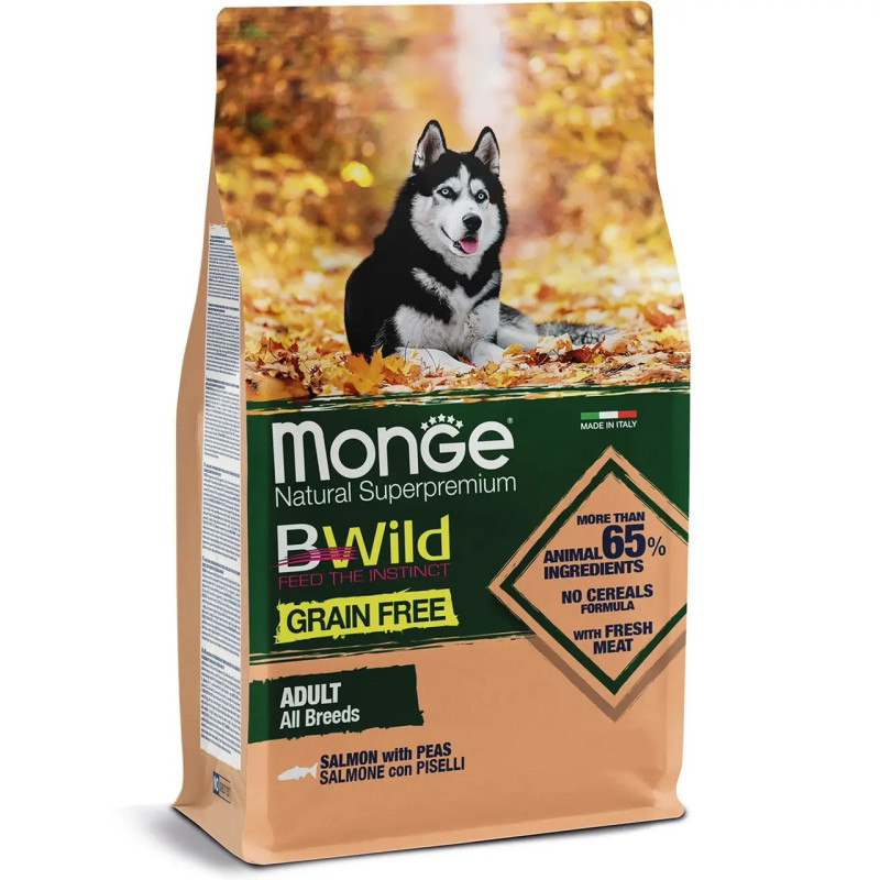 Monge BWild GF All Breeds Salmone сухий корм із лососем для собак, 15 кг