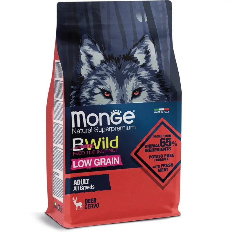 Monge BWild LG All Breeds Cervo cухой корм с олениной для собак, 2.5 кг