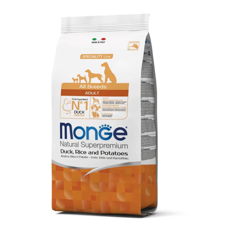 Monge Monoprotein Dog Adult All Breeds Anatra сухой корм с уткой для собак, 15 кг