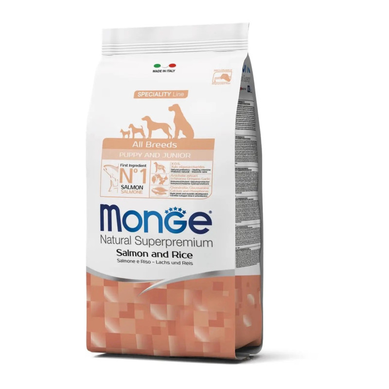 Monge Monoprotein Puppy and Junior All Breeds Salmone сухий корм з лососем для цуценят, 2.5 кг