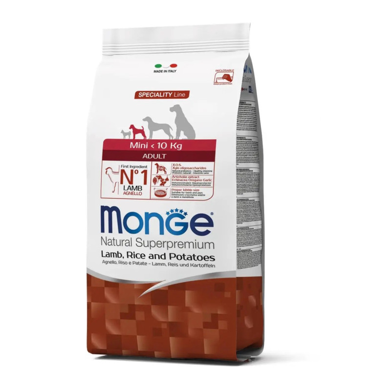 Monge Dog Adult Mini Agnello сухой корм с ягненком для собак мелких пород, 0.8 кг