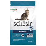 Schesir Cat Hairball сухой корм с курицей для вывода шерсти у котов, 400 гр