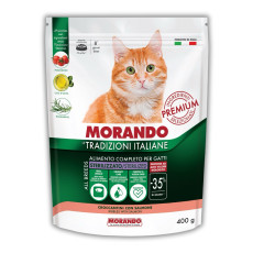 Morando Tradizioni Sterilized сухой корм с лососем для стерилизованных котов, 400 гр