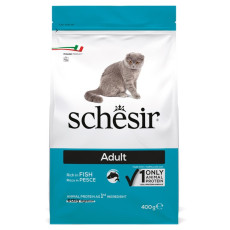 Schesir Cat Adult Fish сухой корм с рыбой для котов, 400 гр