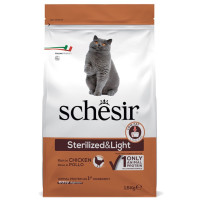 Schesir Cat Sterilized & Light сухой корм с курицей для стерилизованных котов, 1.5 кг