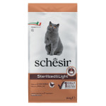 Schesir Cat Sterilized & Light сухий корм із куркою для стерилізованих котів, 10 кг