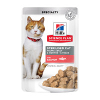 Hill's SP Feline Young Adult Sterilised Salmon влажный корм с лососем для стерилизованных котов 85 гр