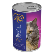 Lovely Hunter Adult with Beef and Chicken liver вологий корм з яловичиною та печінкою для котів 400 гр