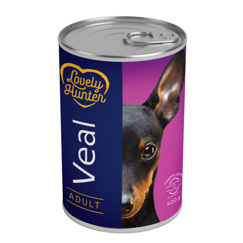 Lovely Hunter Adult Veal влажный корм с телятиной для собак 400 гр