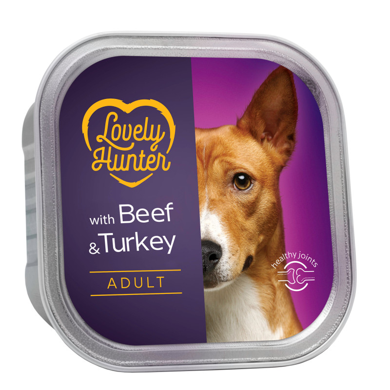 Lovely Hunter Adult Beef and Turkey влажный корм с говядиной и индейкой для собак 150 гр