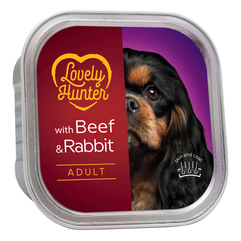 Lovely Hunter Adult Beef and Rabbit влажный корм с говядиной и крольчатиной для собак 150 гр
