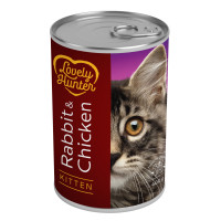 Lovely Hunter Kitten Rabbit and Chicken влажный корм с кроликом и курицей для котят 400 гр