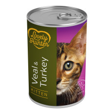 Lovely Hunter Kitten Veal and Turkey вологий корм з телятиною та індичкою для кошенят 400 гр