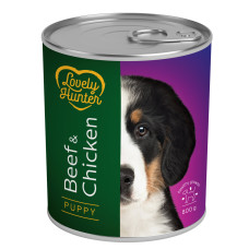 Lovely Hunter Puppy Beef and Chicken вологий корм з яловичиною та куркою для щенят 800 гр