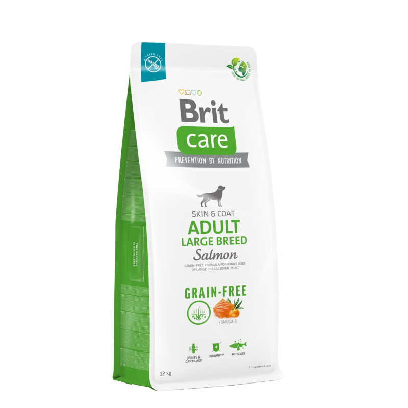 Brit Care GF Adult Large Breed Salmon сухой корм с лососем для собак крупных пород, 12 кг