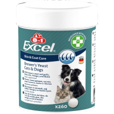 8in1 Excel Brewers Yeast вітаміни для шкіри та шерсті у кішок та собак, 260 табл