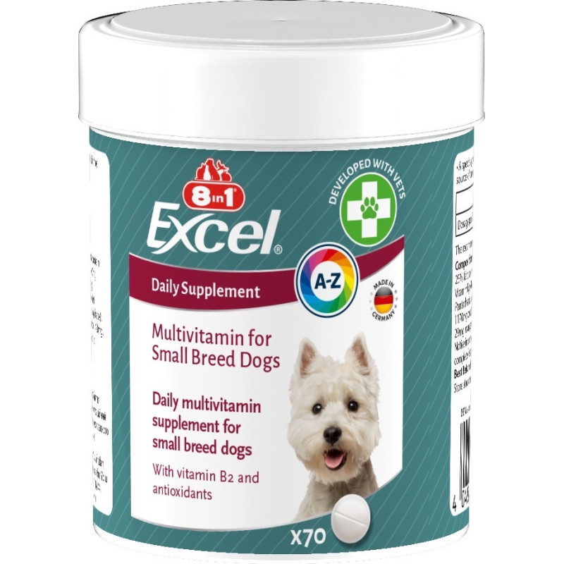 8in1 Excel Multi Vitamin Small Breed витамины для собак малых пород, 70 табл
