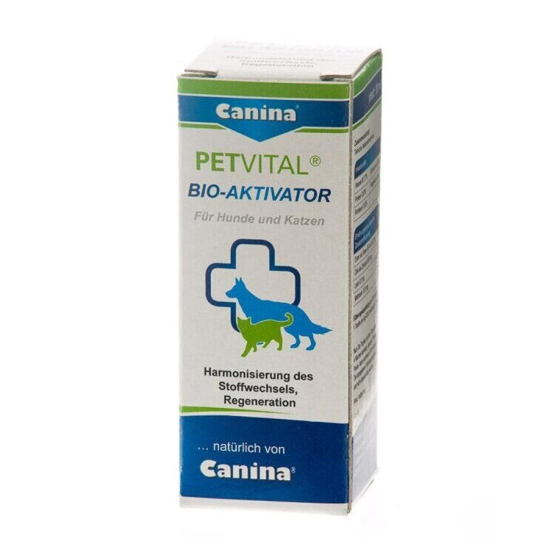 Canina Petvital Bio-Aktivator вітаміни з амінокислотами для зміцнення імунітету у котів та собак 20 мл