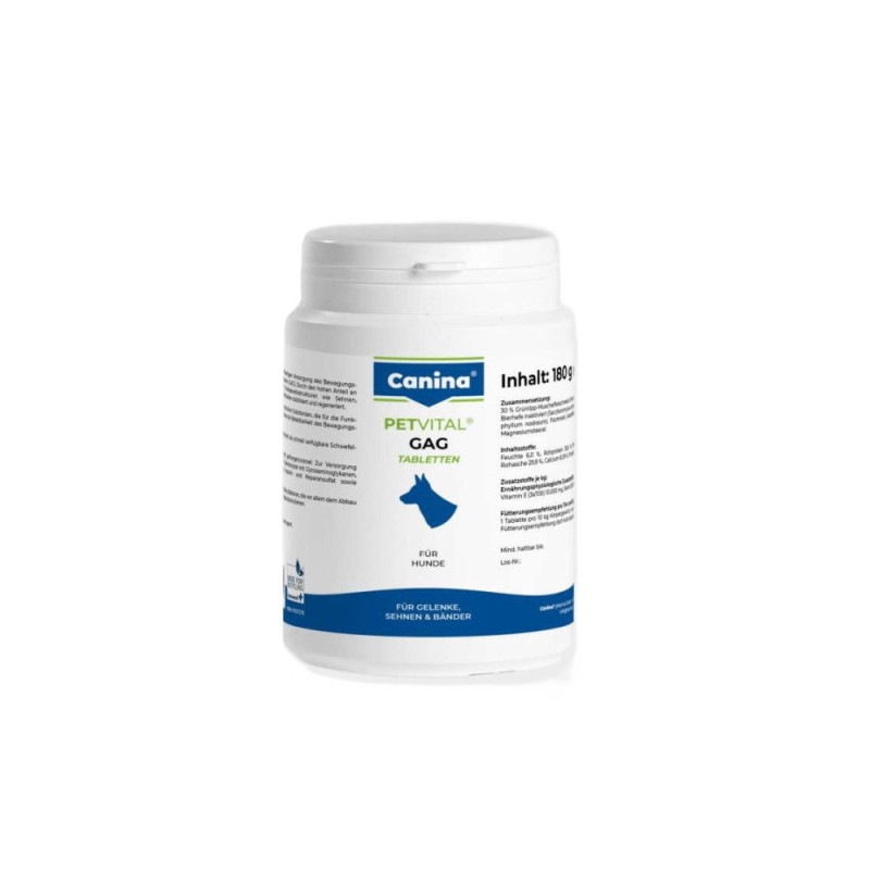 Canina Petvital GAG витамины с глюкозамином для здоровья суставов у собак, 180 табл