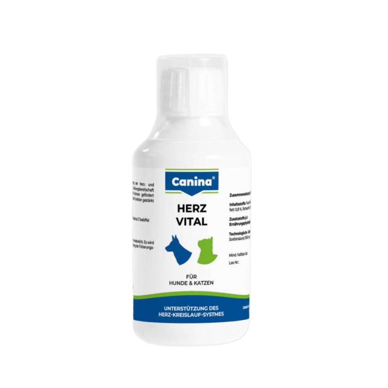 Canina Herz Vital витамины для здоровья сердца у кошек и собак 250 мл