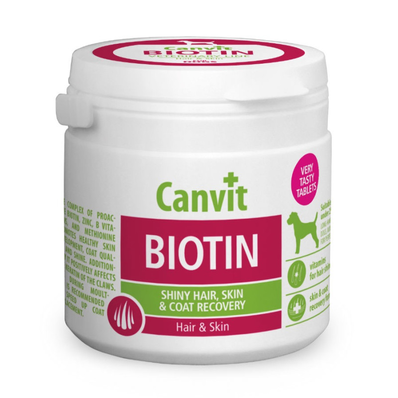 Canvit Biotin For Dogs витамины для здоровья кожи и шерсти собак всех возрастов, 100 гр