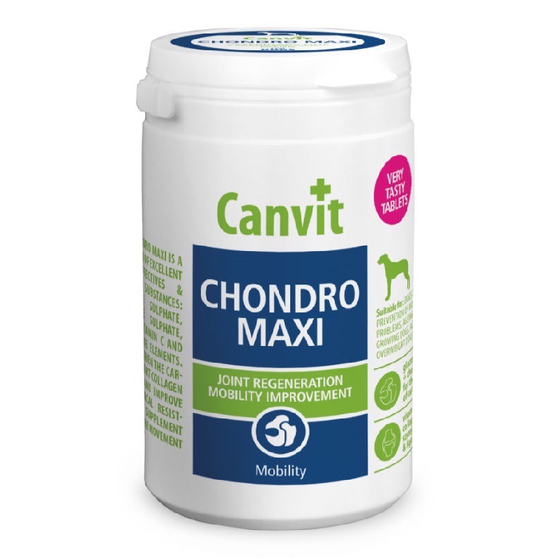 Canvit Chondro Maxi For Dogs вітаміни для здоров'я суглобів у великих собак, 230 гр