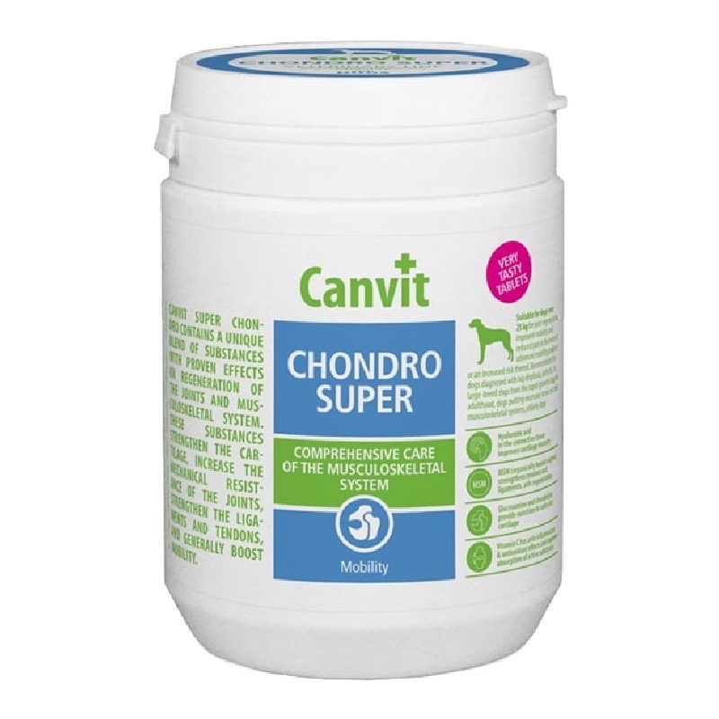Canvit Chondro Super For Dogs вітаміни для здоров'я суглобів у собак, 500 гр