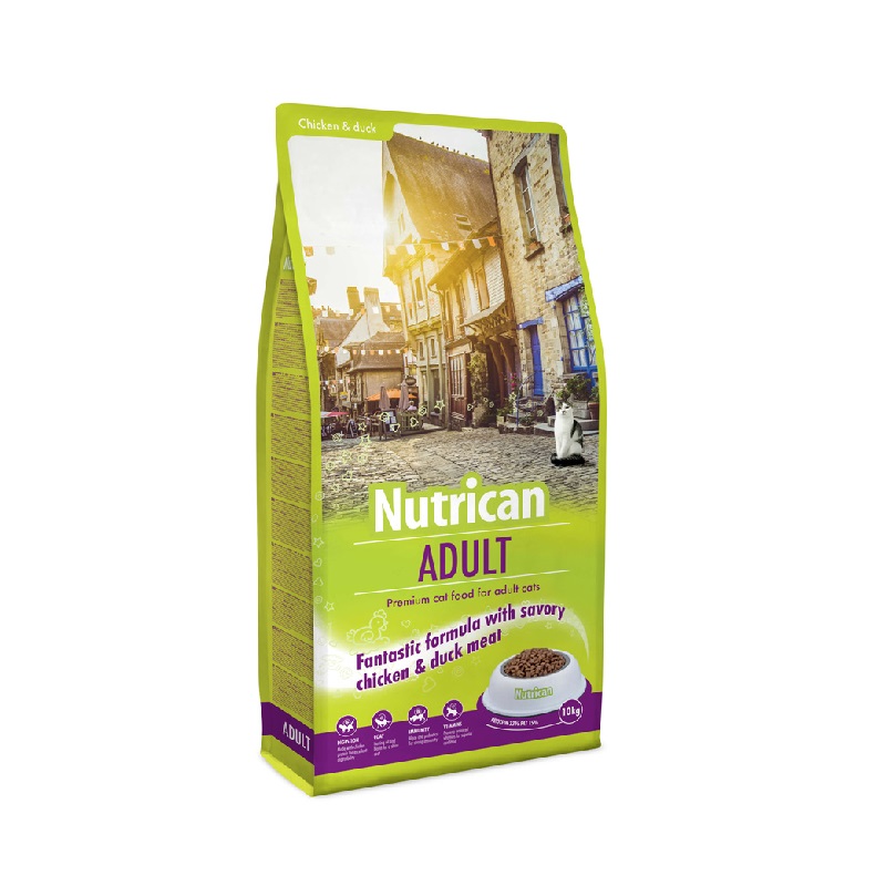 Nutrican Adult Cat сухой корм с курицей для котов 10 кг