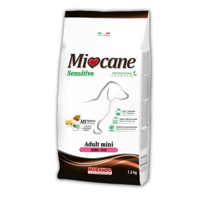 Morando Miocane Mini Sensitive Pork Monoprotein сухой корм со свининой для взрослых собак малых пород 1.5 кг