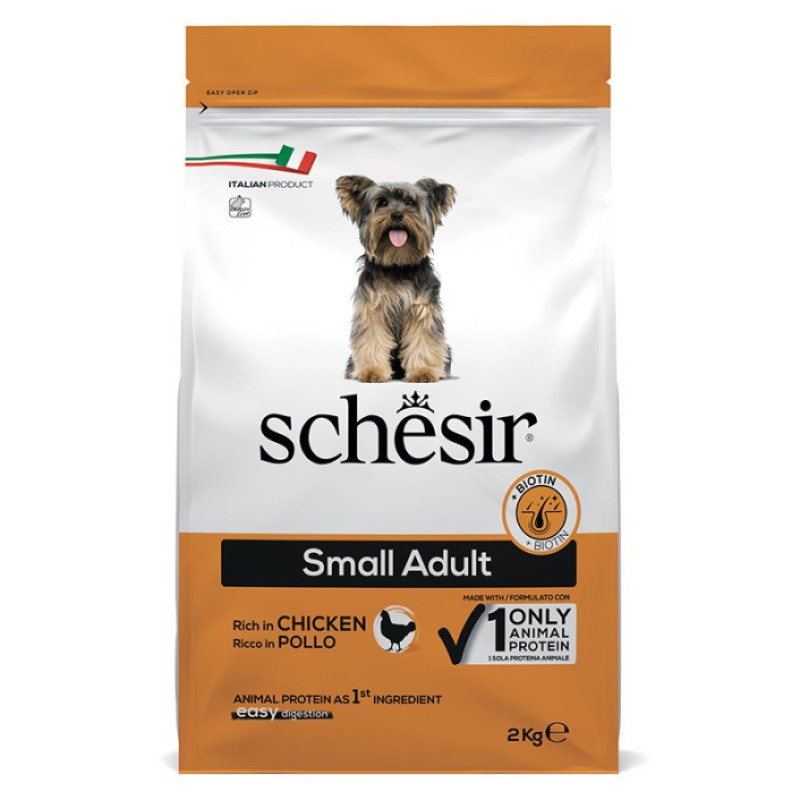 Schesir Dog Small Adult Chicken сухой корм с курицей для собак малых пород, 2 кг