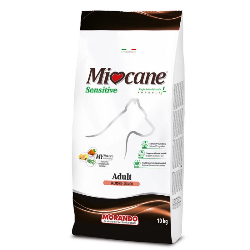 Morando Miocane Sensitive Salmon Monoprotein сухой корм с лососем для взрослых собак средних и крупных пород 10 кг