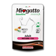 Morando Miogatto Sensitive Monoprotein Prosciutto влажный корм с прошуто для котов 85 гр