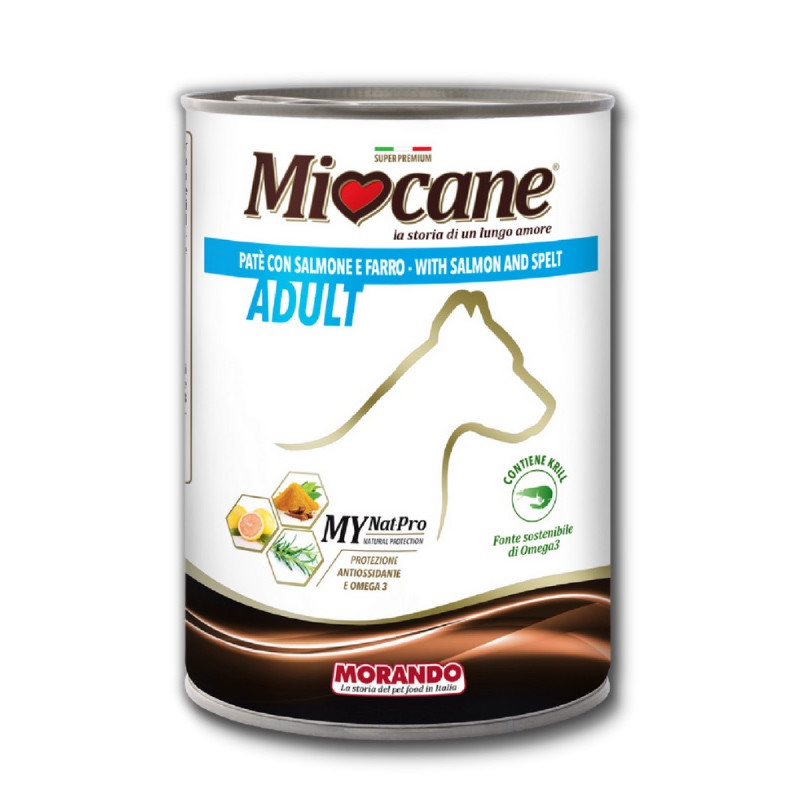 Morando Miocane Adult Salmon & Spelt вологий корм з лососем для дорослих собак 400 гр