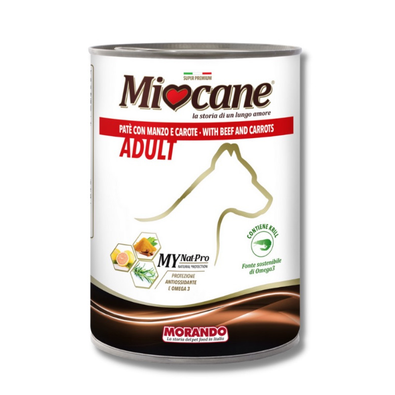 Morando Miocane Adult Beef & Carrots влажный корм с говядиной для взрослых собак 400 гр