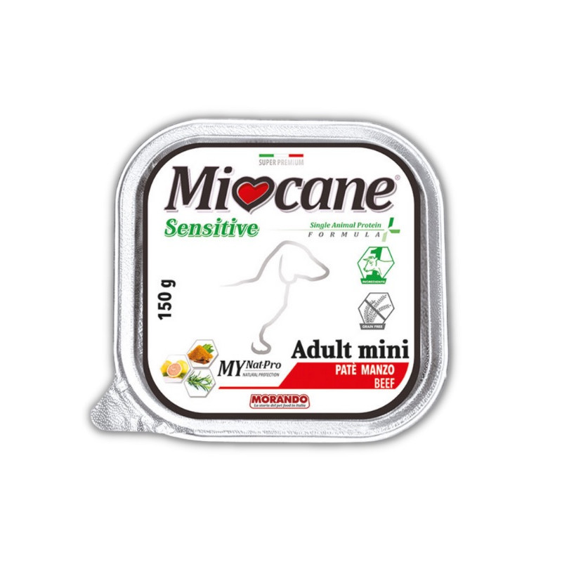 Morando Miocane Sensitive Monoprotein Beef влажный корм с говядиной для взрослых собак 150 гр