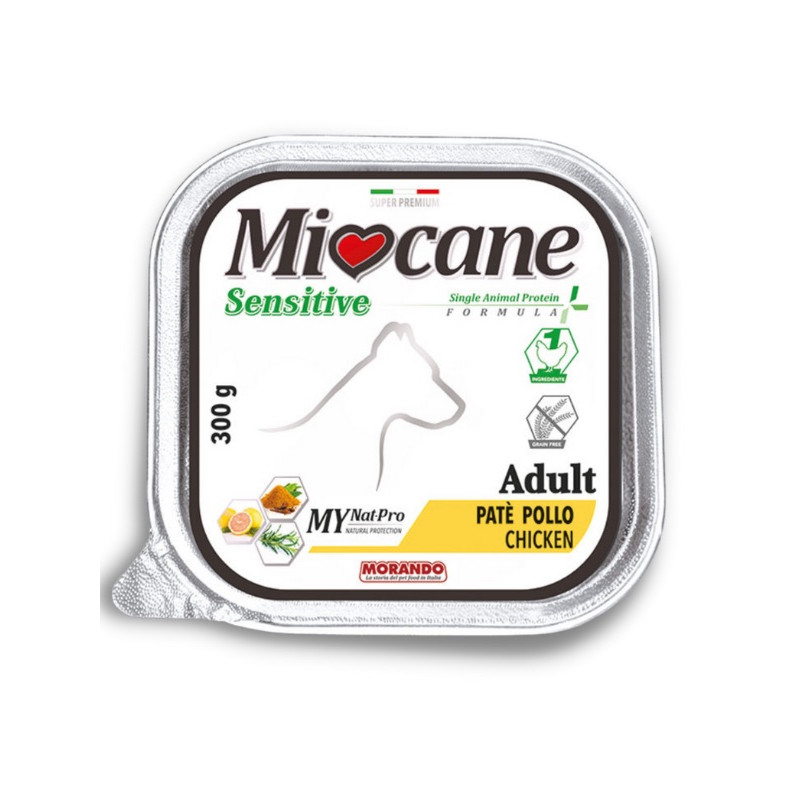 Morando Miocane Sensitive Monoprotein Chicken влажный корм с курицей для взрослых собак 300 гр