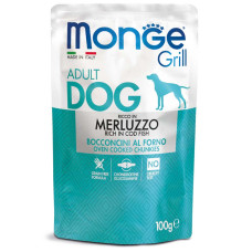 Monge Dog Wet GRILL Merluzzo вологий корм з тріскою для дорослих собак 100 гр