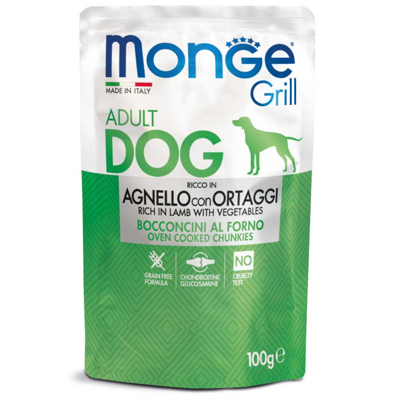 Monge Dog Wet GRILL Agnello вологий корм з ягнятком для дорослих собак 100 гр