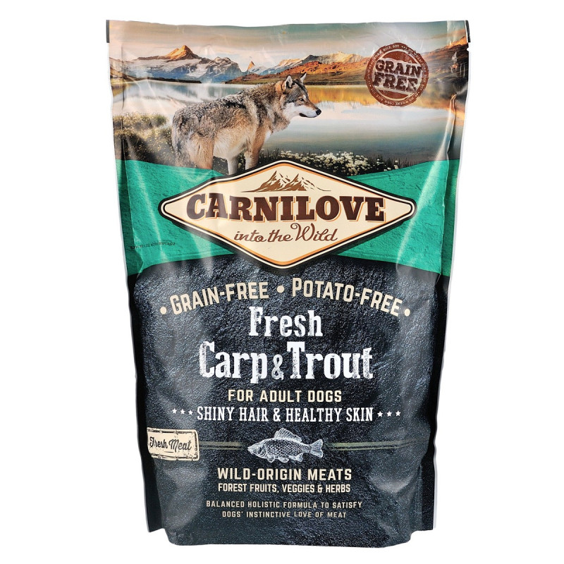 Carnilove Fresh Carp & Trout Adult Dog сухий корм зі свіжим коропом та фореллю для собак, 1.5 кг